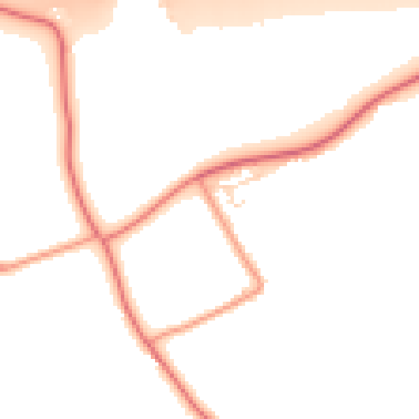 Daytime road noise heatmap for WF11 0BT