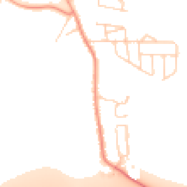 Daytime road noise heatmap for WF11 0DL