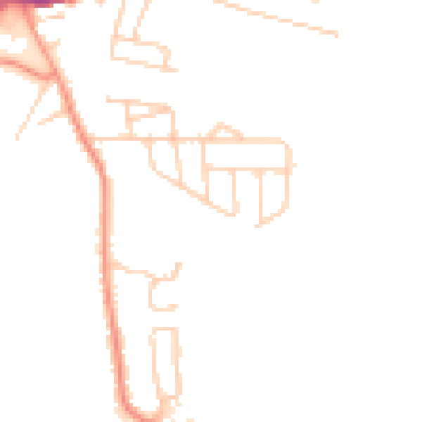 Daytime road noise heatmap for WF11 0DX