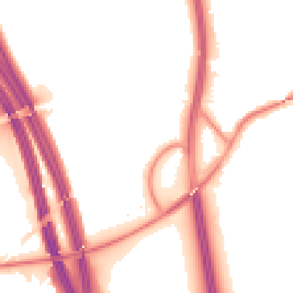 Night-time road noise heatmap for WF11 0FW