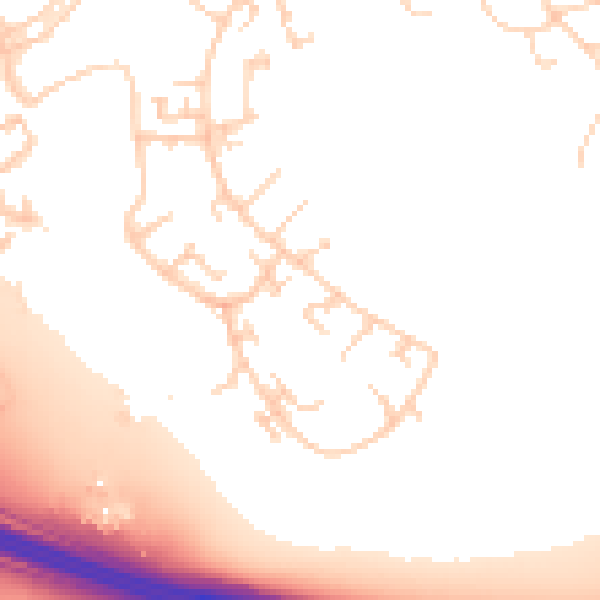 Daytime road noise heatmap for WF11 0LS