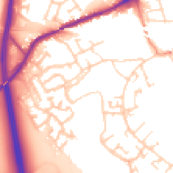 Daytime road noise heatmap for WF11 0PR