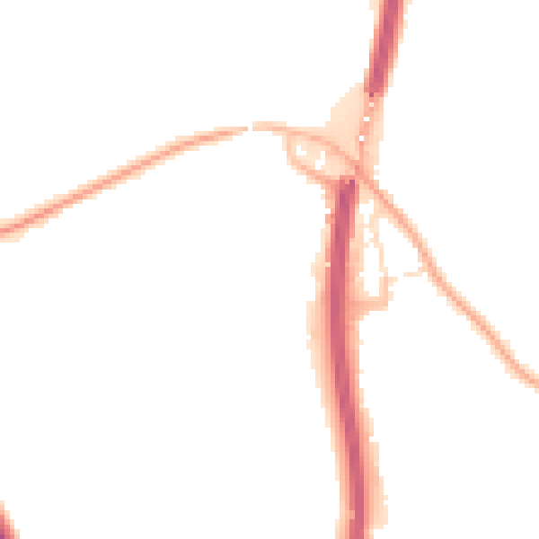 Night-time road noise heatmap for WF11 8PL