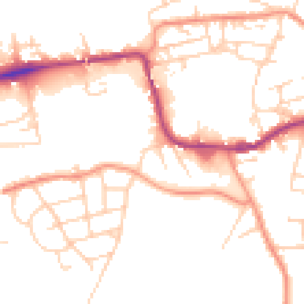 Daytime road noise heatmap for WF11 8RU