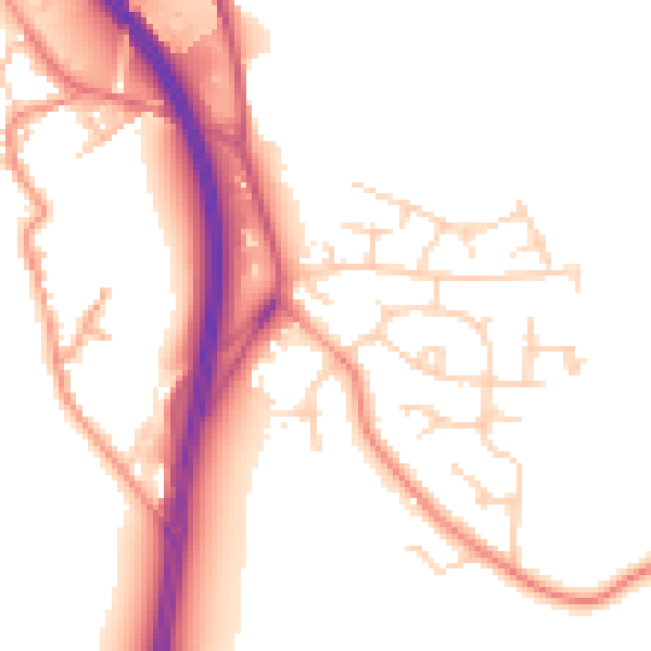 Daytime road noise heatmap for WF11 9DL