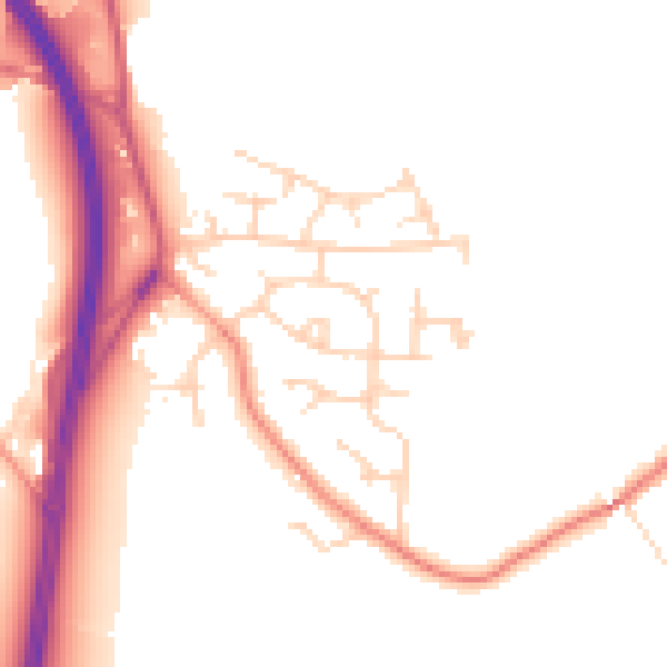 Daytime road noise heatmap for WF11 9DU