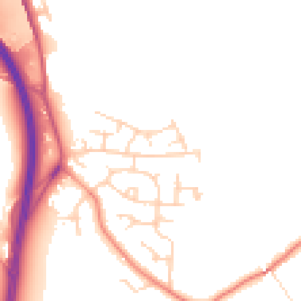 Daytime road noise heatmap for WF11 9HX