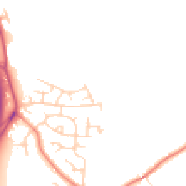 Daytime road noise heatmap for WF11 9HY