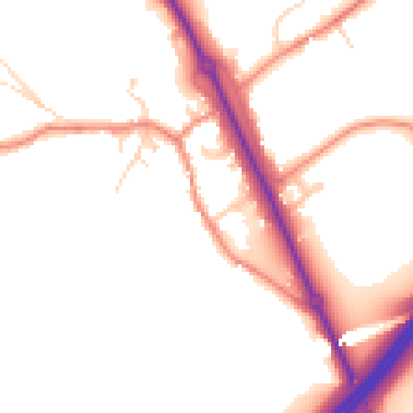 Daytime road noise heatmap for WF11 9JA