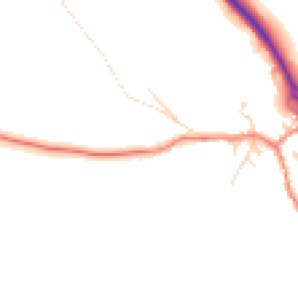 Daytime road noise heatmap for WF11 9JL