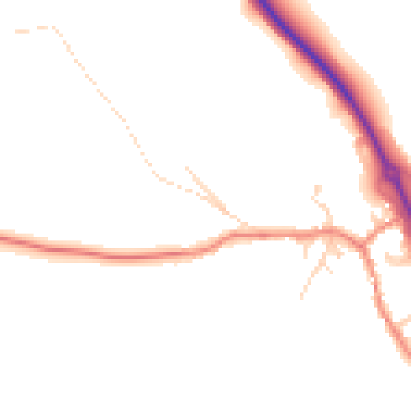Daytime road noise heatmap for WF11 9JW