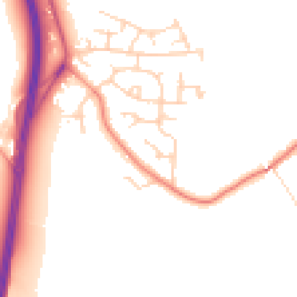 Daytime road noise heatmap for WF11 9NP