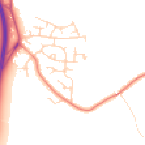 Daytime road noise heatmap for WF11 9NT
