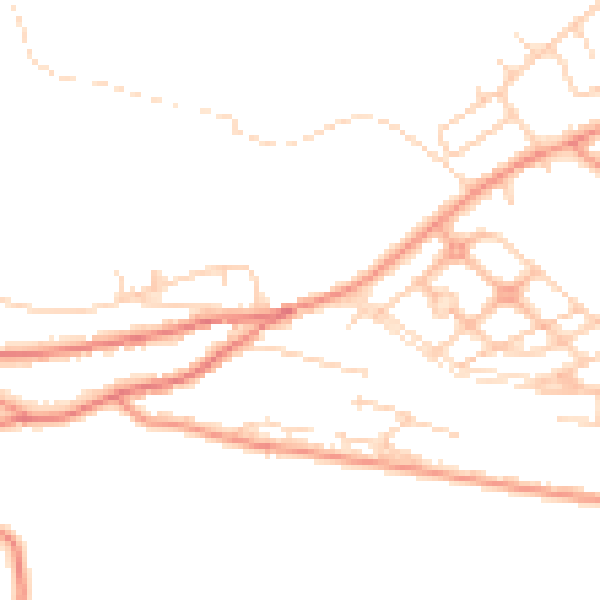 Daytime road noise heatmap for WF12 0BE