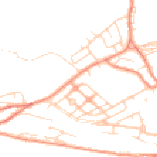 Daytime road noise heatmap for WF12 0BG