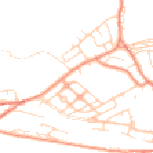 Daytime road noise heatmap for WF12 0BJ