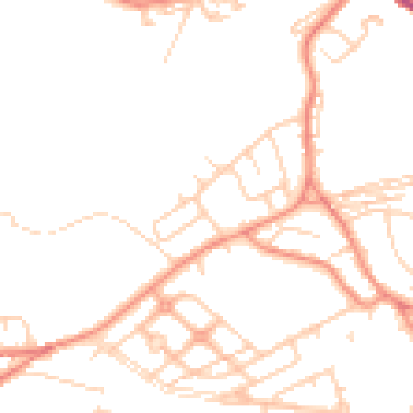 Daytime road noise heatmap for WF12 0BS