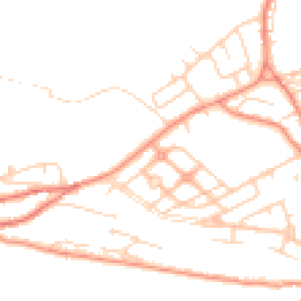 Daytime road noise heatmap for WF12 0EA