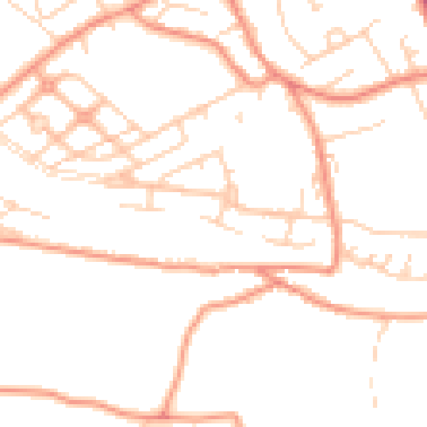 Daytime road noise heatmap for WF12 0ER