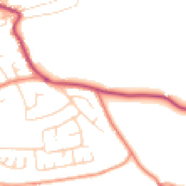 Daytime road noise heatmap for WF12 0JB