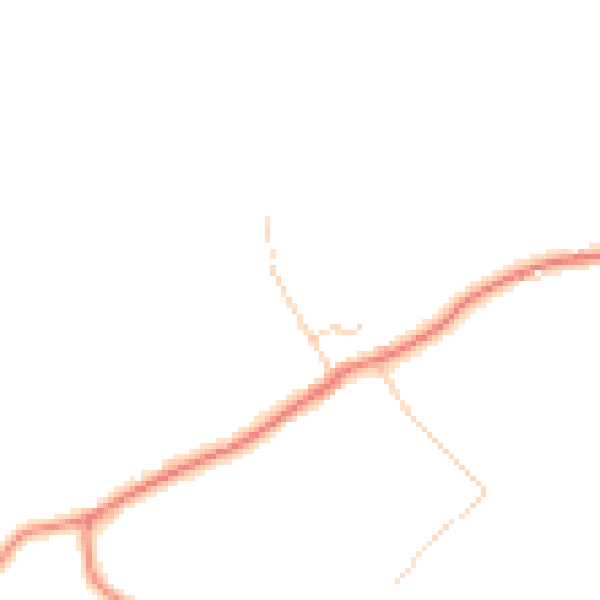 Daytime road noise heatmap for WF12 0NG
