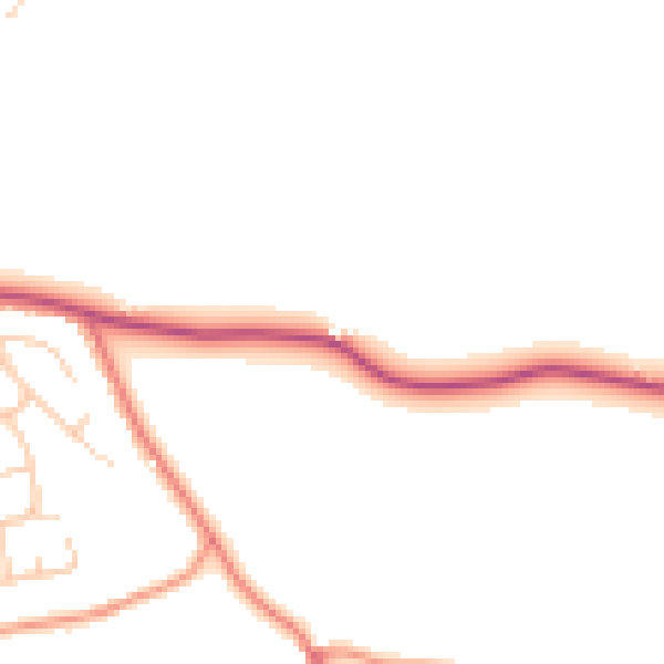 Daytime road noise heatmap for WF12 0QH