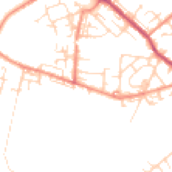 Daytime road noise heatmap for WF12 0RT
