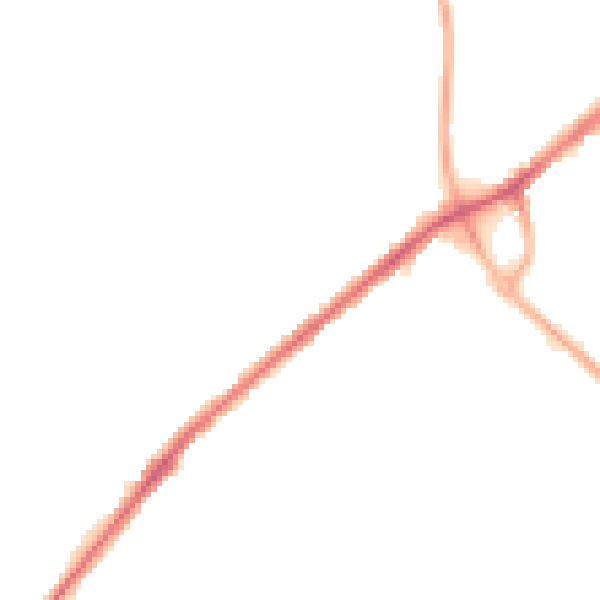 Night-time road noise heatmap for WF12 7ES