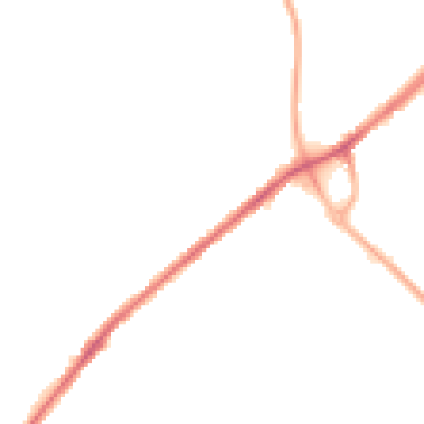 Night-time road noise heatmap for WF12 7EX