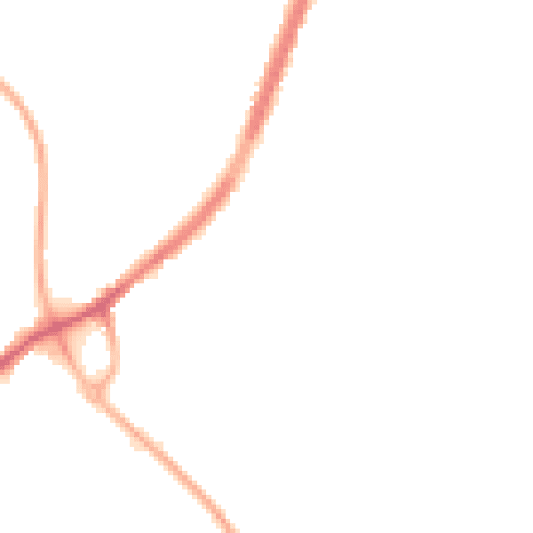 Night-time road noise heatmap for WF12 7SG