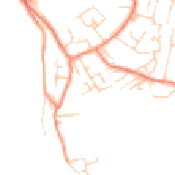 Daytime road noise heatmap for WF12 8BY