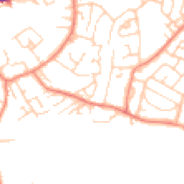 Daytime road noise heatmap for WF12 8DF