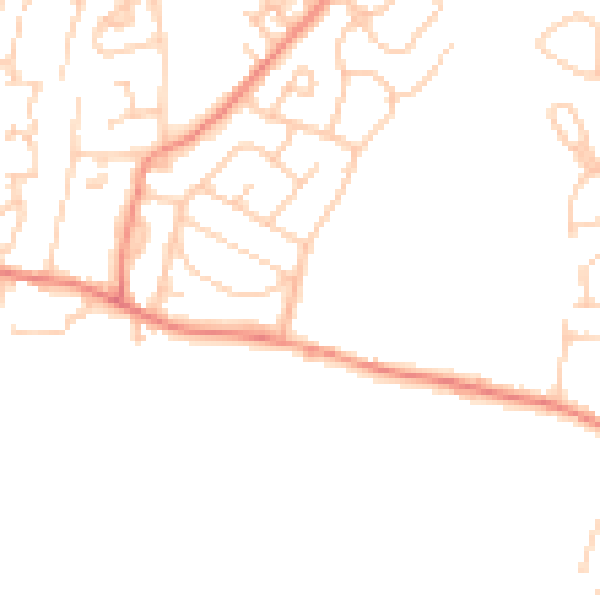 Daytime road noise heatmap for WF12 8NT