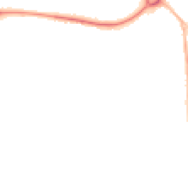 Night-time road noise heatmap for WF12 8PN