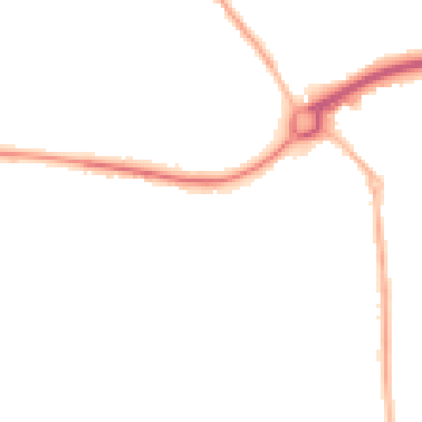 Night-time road noise heatmap for WF12 8QA