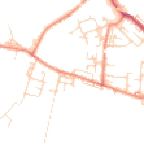 Daytime road noise heatmap for WF12 9HD