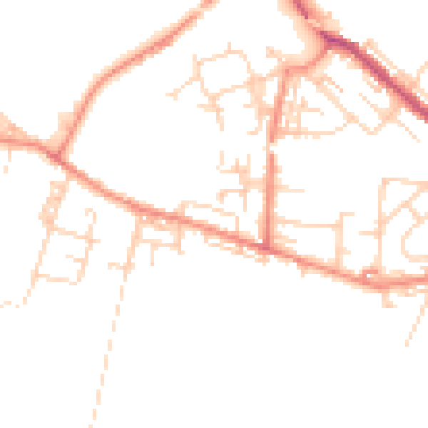 Daytime road noise heatmap for WF12 9HE