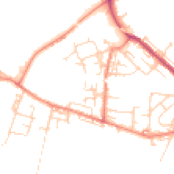 Daytime road noise heatmap for WF12 9HH