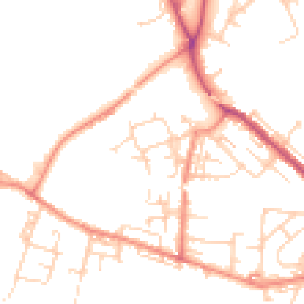 Daytime road noise heatmap for WF12 9HJ