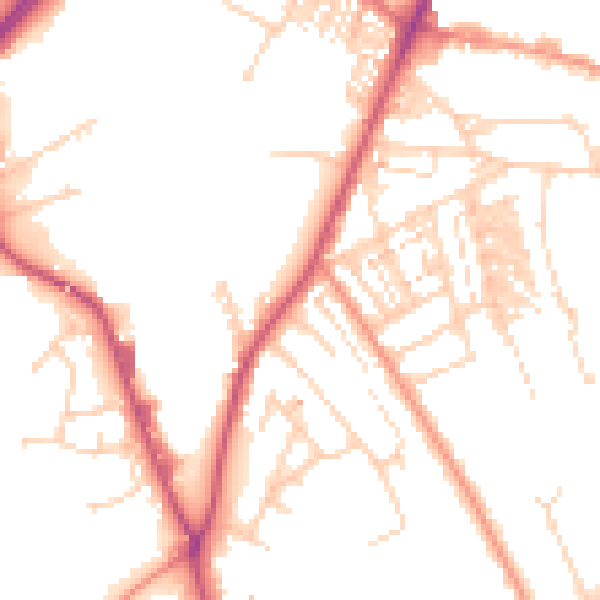 Daytime road noise heatmap for WF12 9LR
