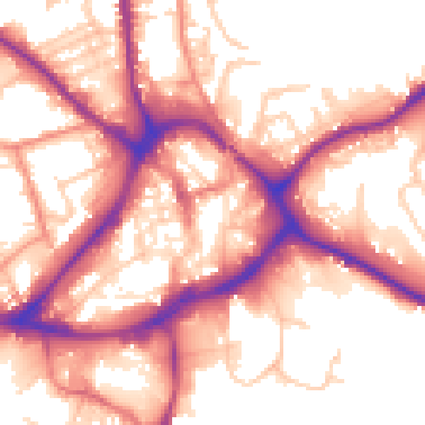Daytime road noise heatmap for WF13 1AA