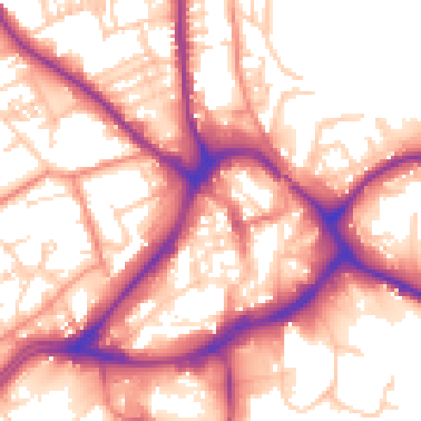 Daytime road noise heatmap for WF13 1AL