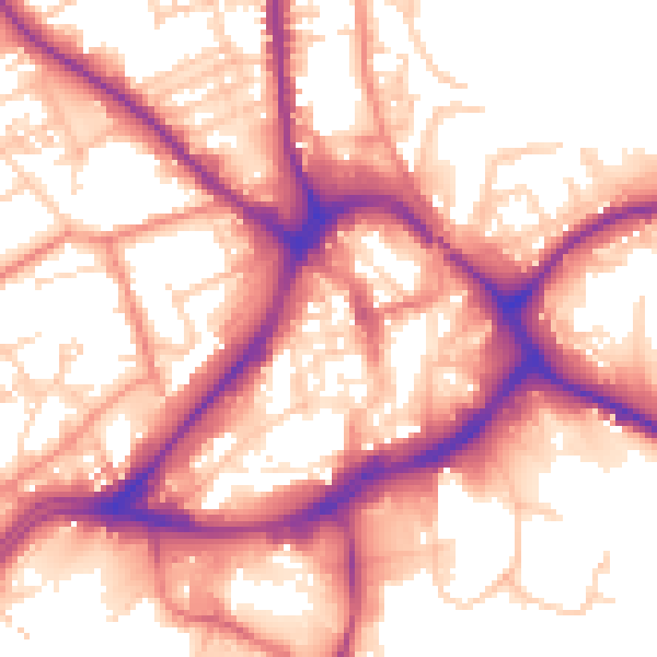 Daytime road noise heatmap for WF13 1AS