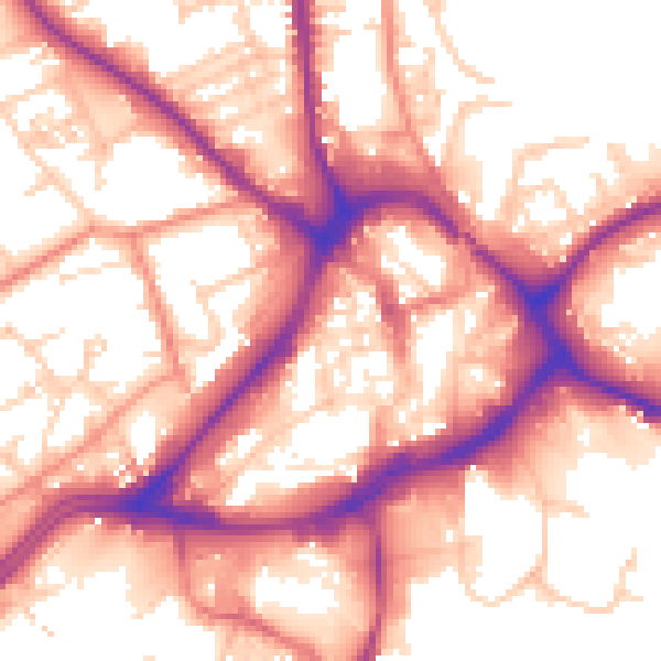 Daytime road noise heatmap for WF13 1AU