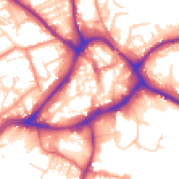 Daytime road noise heatmap for WF13 1BG