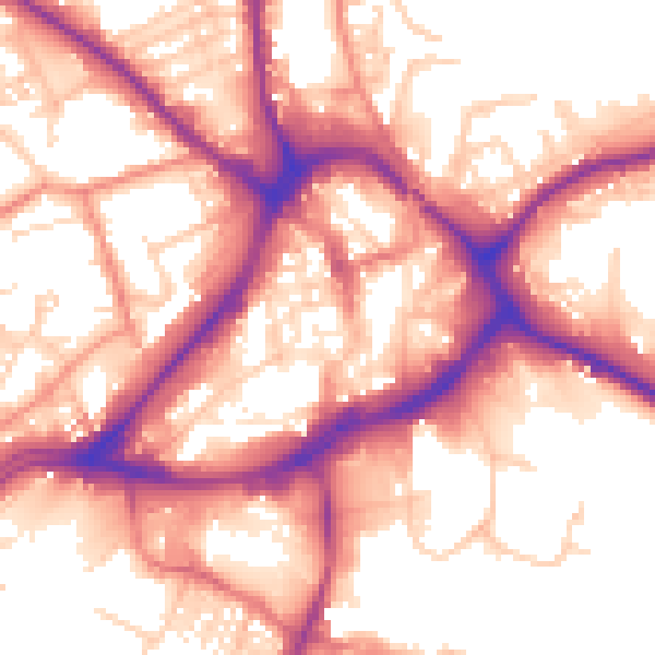 Daytime road noise heatmap for WF13 1DB