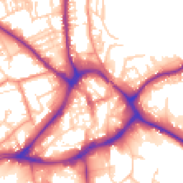 Daytime road noise heatmap for WF13 1DU