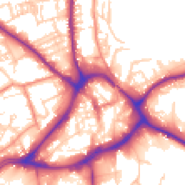 Daytime road noise heatmap for WF13 1DX