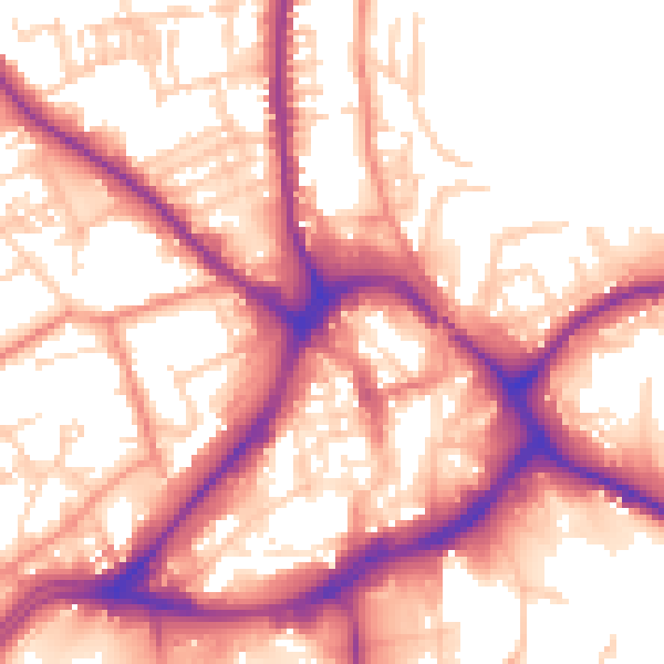Daytime road noise heatmap for WF13 1DZ