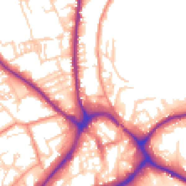 Daytime road noise heatmap for WF13 1EP